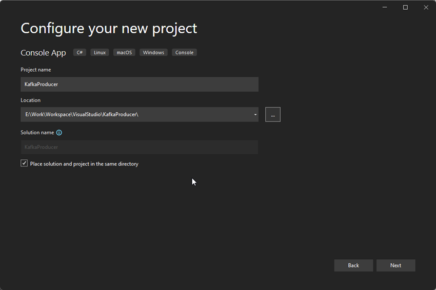 Kafka with Dotnet Core
